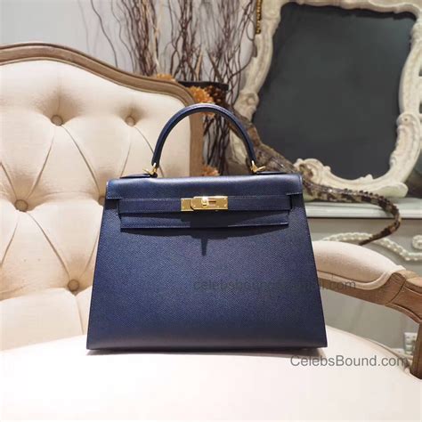 Hermes Kelly Blue Indigo 